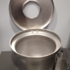 Oval stainless steel wall ashtray